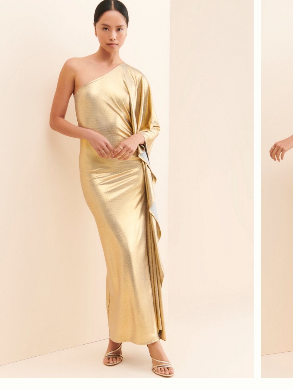 Ripley Rader Throwback Metallic Gown
